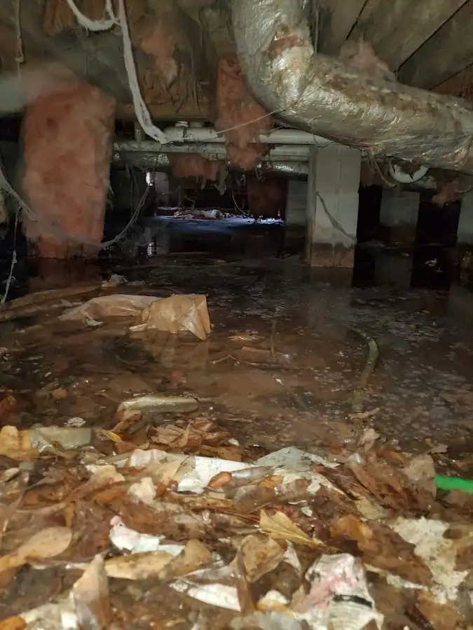Crawl space flood assessment for Commercial Water Damage Restoration in Kettering