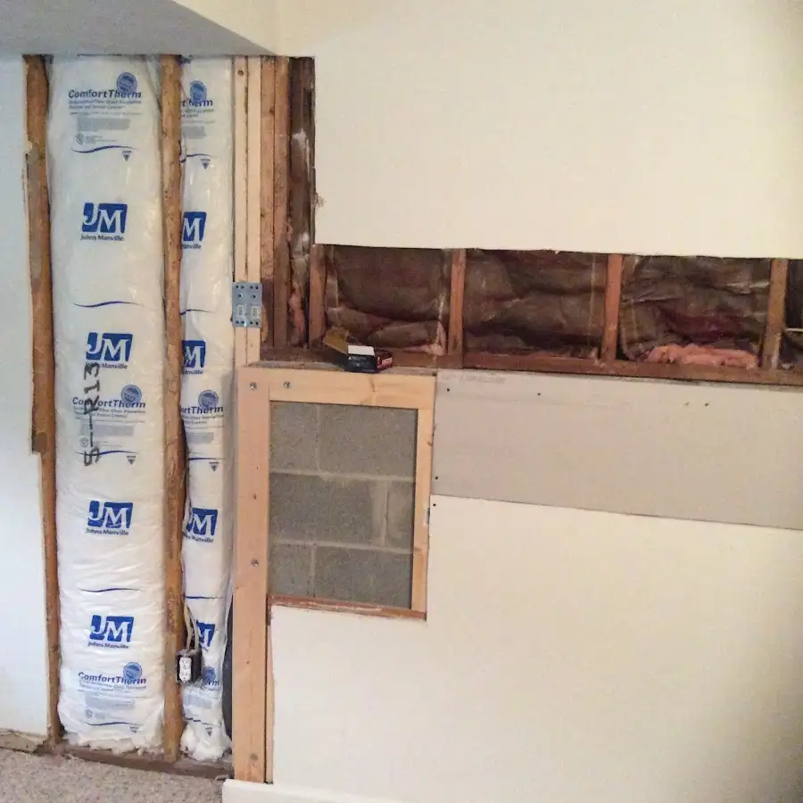 Wall insulation replacement during Contents Cleaning & Restoration in Kettering